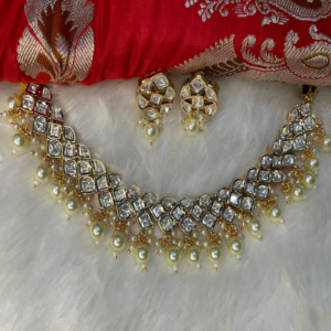 KUNDAN WHITE PEARL NECKLACE