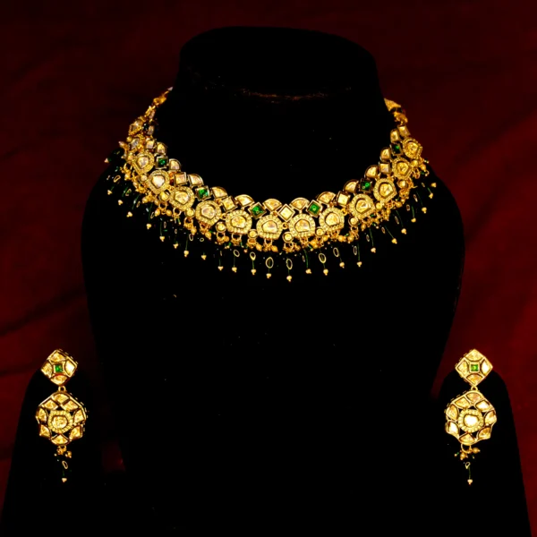 KUNDAN WITH MEENA GREEN DIAMOND