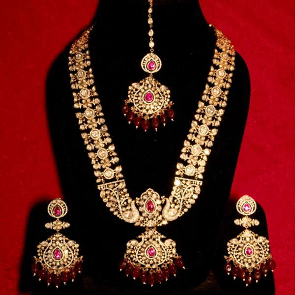 POLKI KUNDAN DIAMOND LONG BRIDAL SET